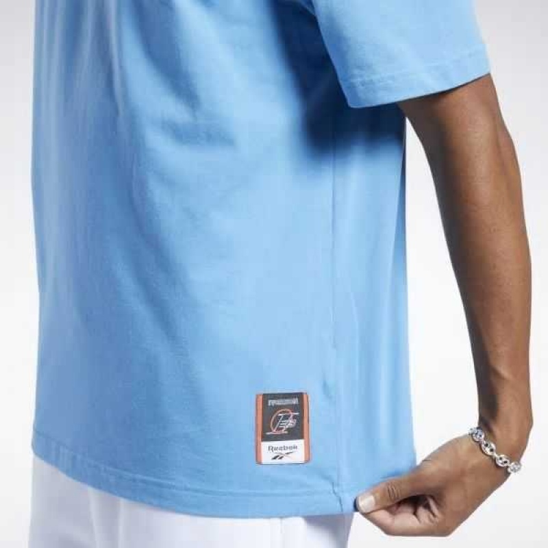 Blue Reebok Iverson Basketball I3 Blueprint Short Sleeve T-Shirt | RBA-951820