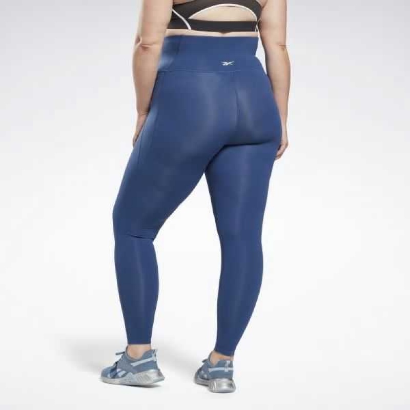 Blue Reebok Lux High-Waisted Tights | WIC-326947