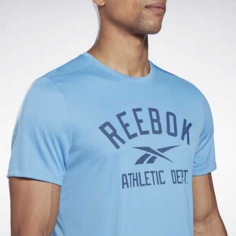 Blue Reebok Workout Ready Graphic T-Shirt | AYV-429870