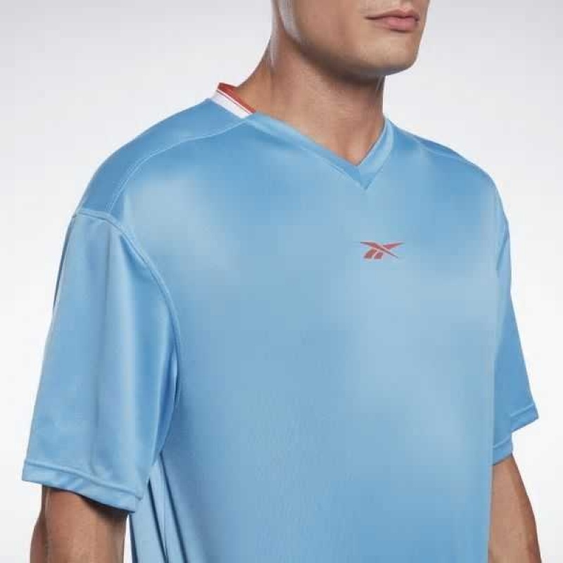 Blue Reebok Workout Ready Mesh T-Shirt | RCL-461728