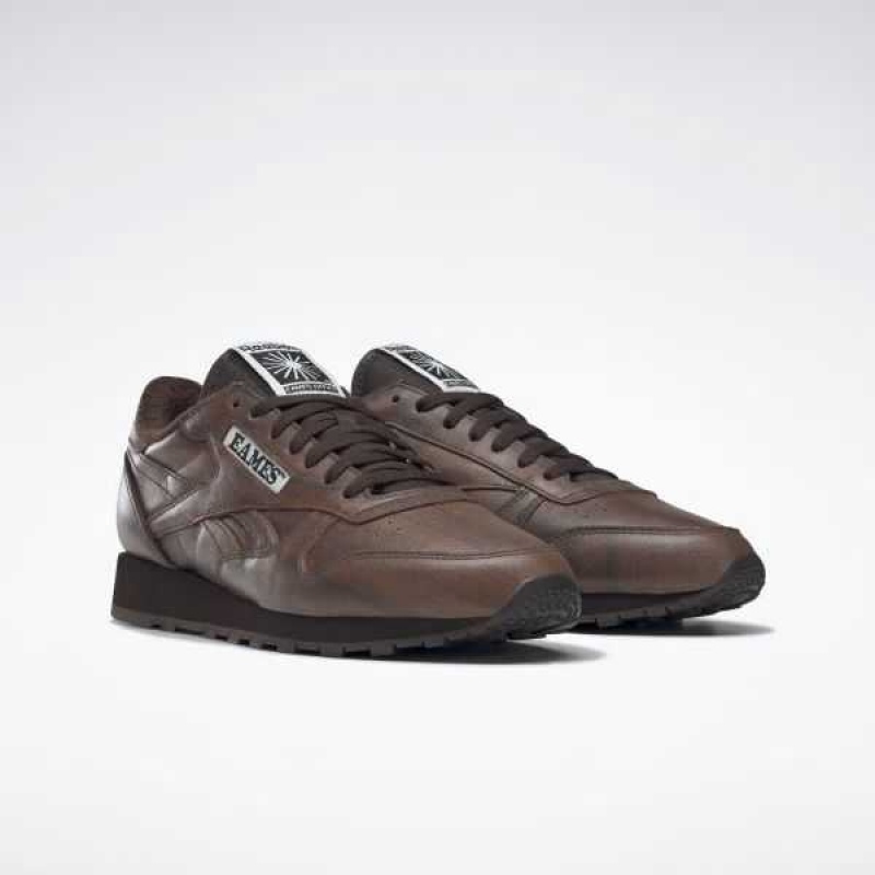 Dark Brown / Dark Brown / Dark Brown Reebok Eames Classic Leather Shoes | JQW-031769