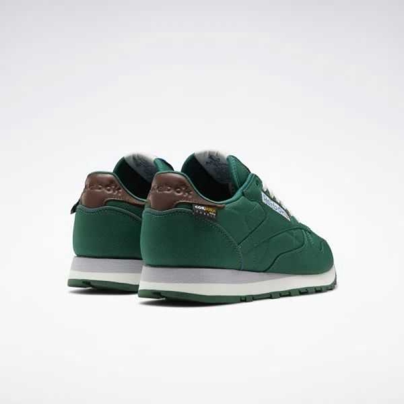 Dark Green / Brown Reebok Classic Leather Shoes | LSP-365409