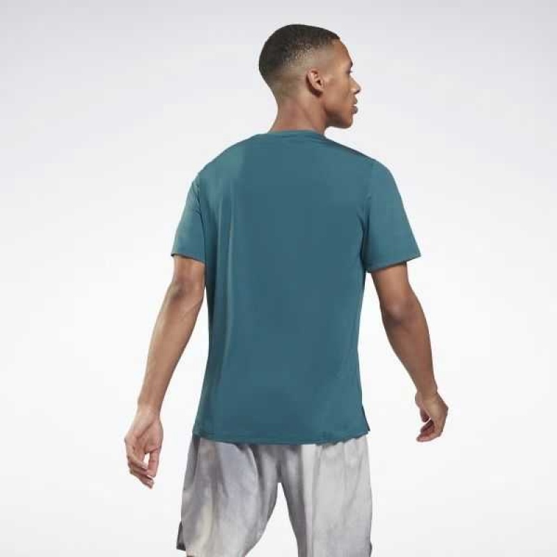 Deep Green Reebok ACTIVCHILL Graphic Move T-Shirt | ITY-653718