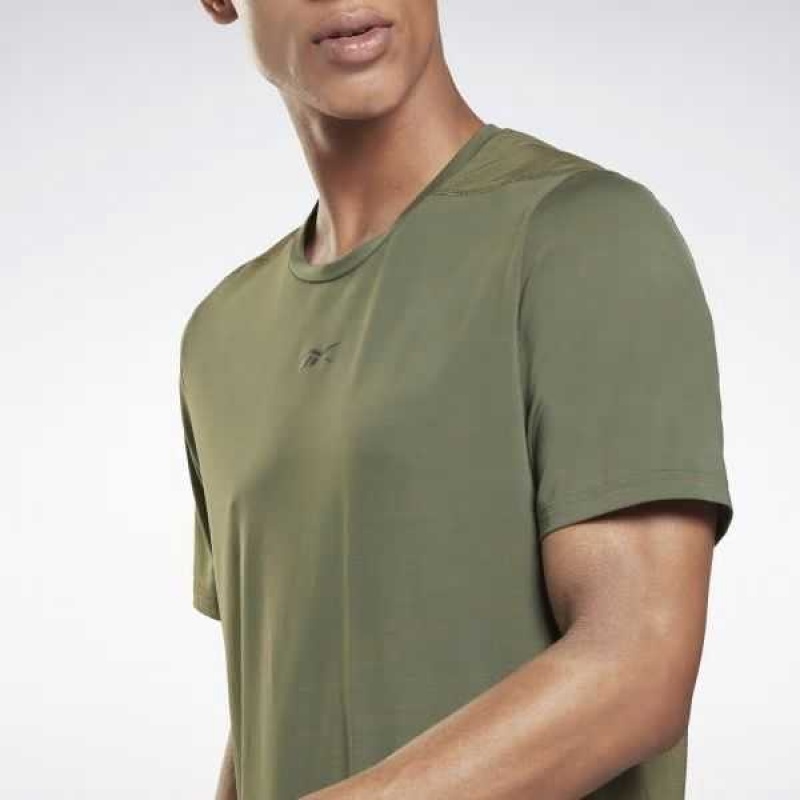 Green Reebok Tech Style Activchill Move T-Shirt | JDZ-760392