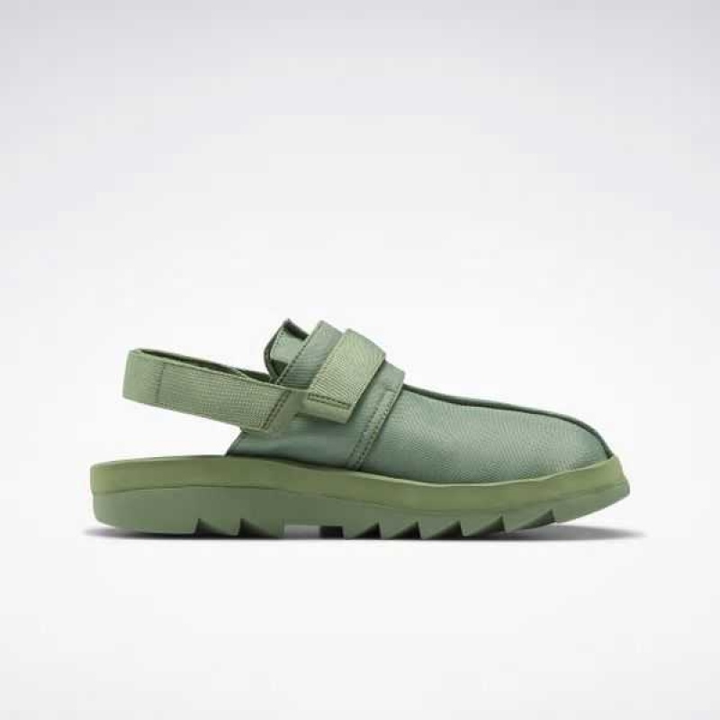 Green / Green / Green Reebok Beatnik Sandals | WEO-209456
