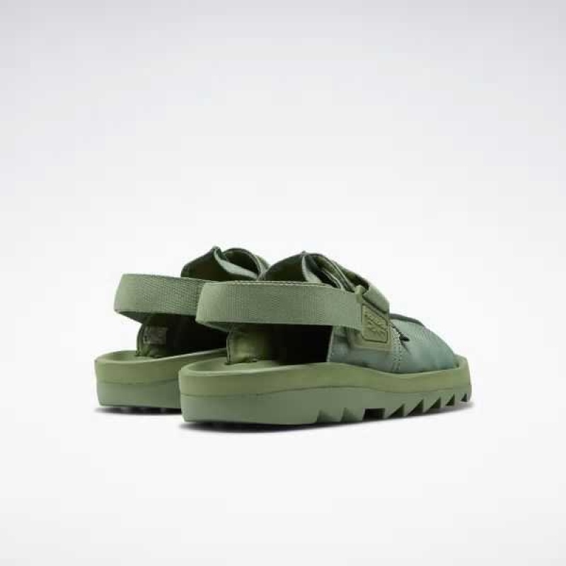 Green / Green / Green Reebok Beatnik Sandals | HDI-672089
