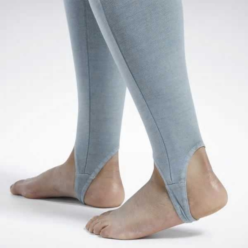 Grey Reebok Classics Natural Dye Stirrup Leggings | NOY-805346