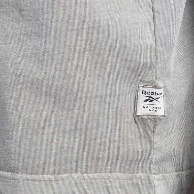 Grey Reebok Classics Natural Dye T-Shirt | CJL-648302