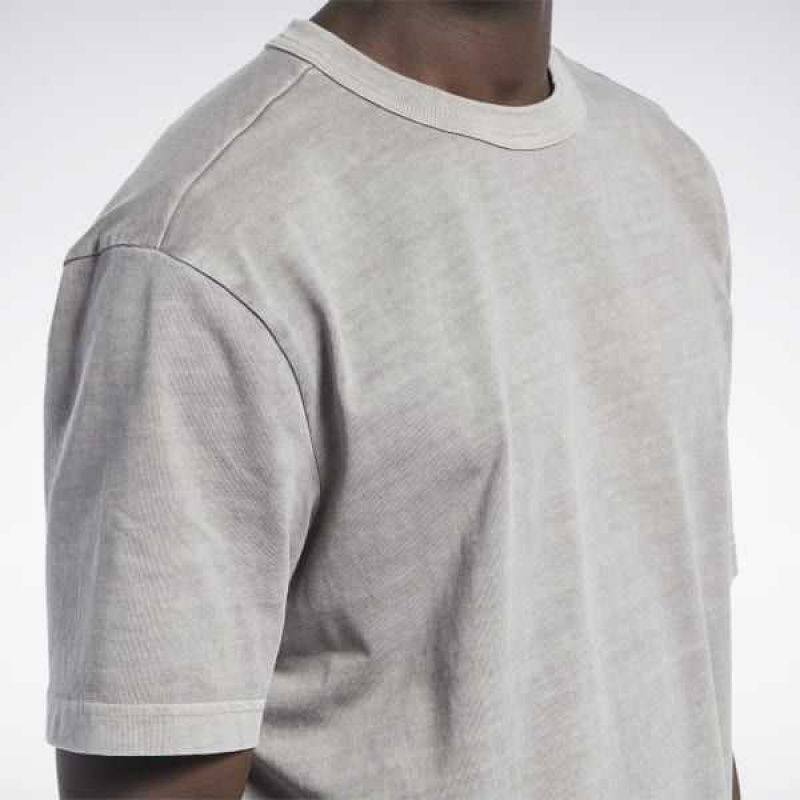 Grey Reebok Classics Natural Dye T-Shirt | CJL-648302