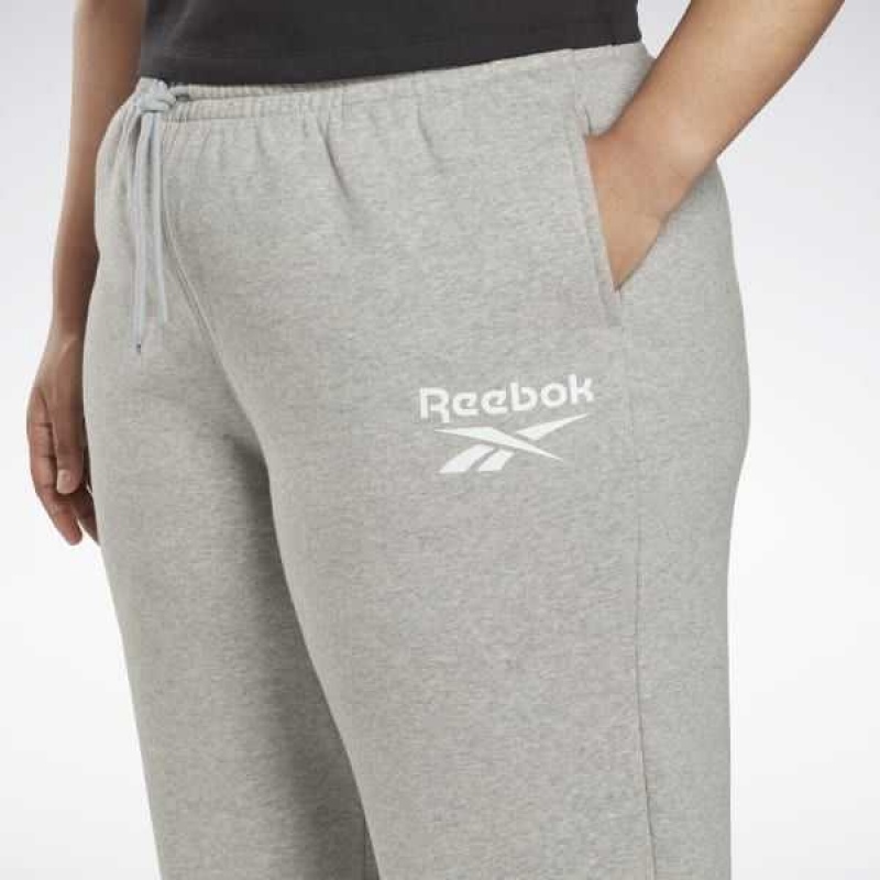 Grey Reebok Identity Logo Fleece Joggers | COK-987430