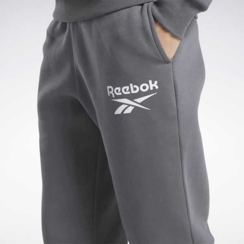 Grey Reebok Identity Logo Fleece Joggers | JSZ-496782