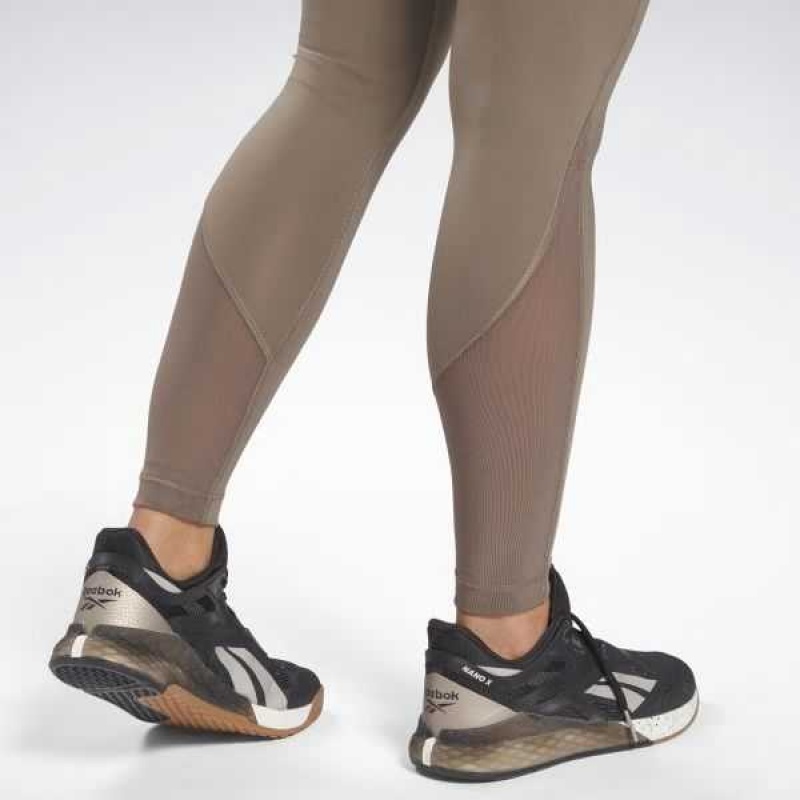 Grey Reebok Lux High-Rise Perform Leggings | HEZ-506389