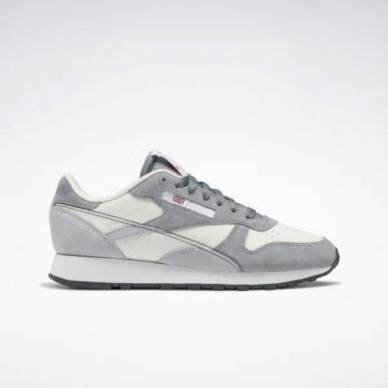 Grey / Grey Reebok Classic Leather Make It Yours Shoes | WIP-270185