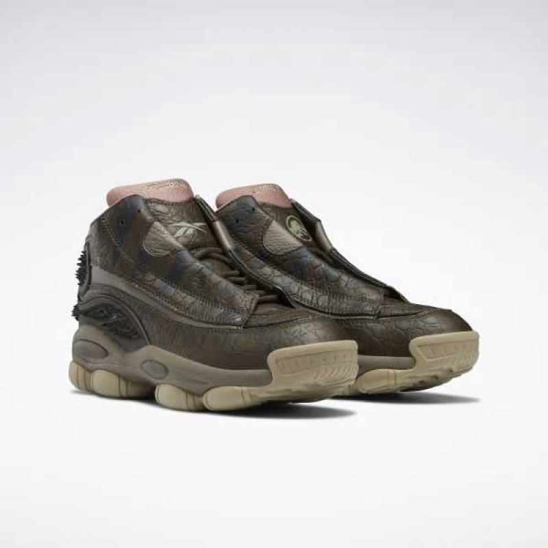 Grey / Grey Reebok Jurassic World The Answer DMX Basketball Shoes | BPX-791054