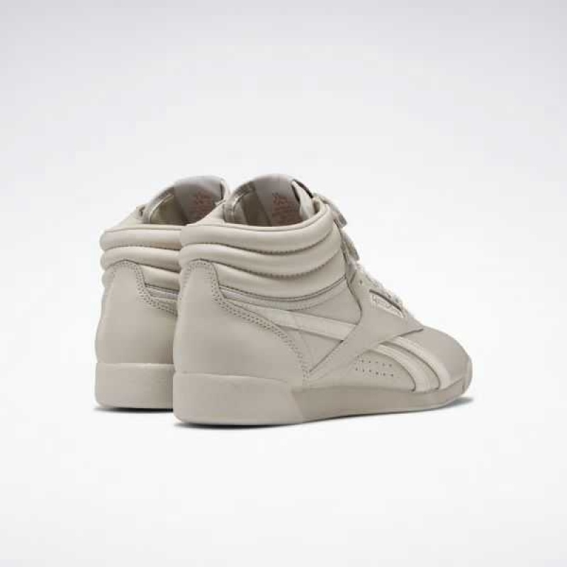 Grey / White Reebok Cardi B Freestyle Hi Shoes | CKV-568730
