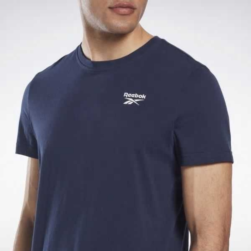 Navy Reebok Identity Classics T-Shirt | GNH-802517