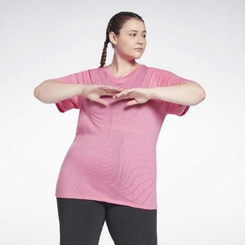 Pink Reebok Burnout T-Shirt | FXB-678310