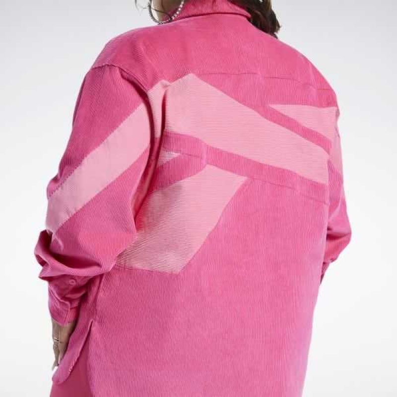 Pink Reebok Cardi B Corduroy Cover-Up | SOX-307619