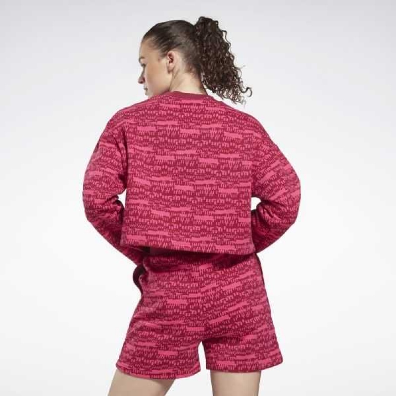 Pink Reebok MYT Printed Long Sleeve Cover-Up | BJT-205937