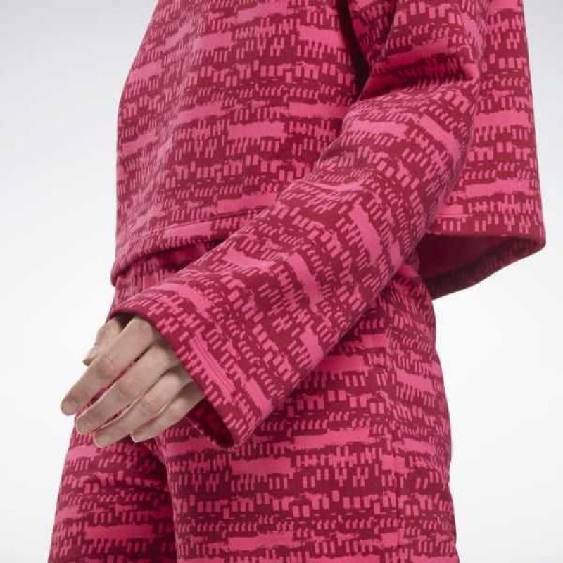 Pink Reebok MYT Printed Long Sleeve Cover-Up | BJT-205937
