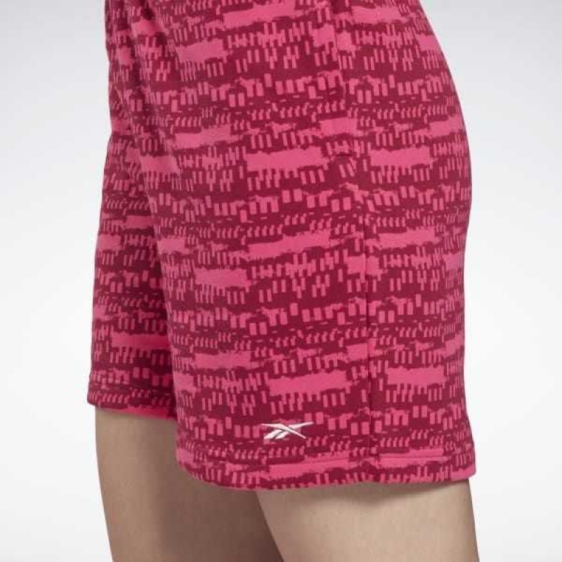 Pink Reebok MYT Printed Shorts | ITG-256183