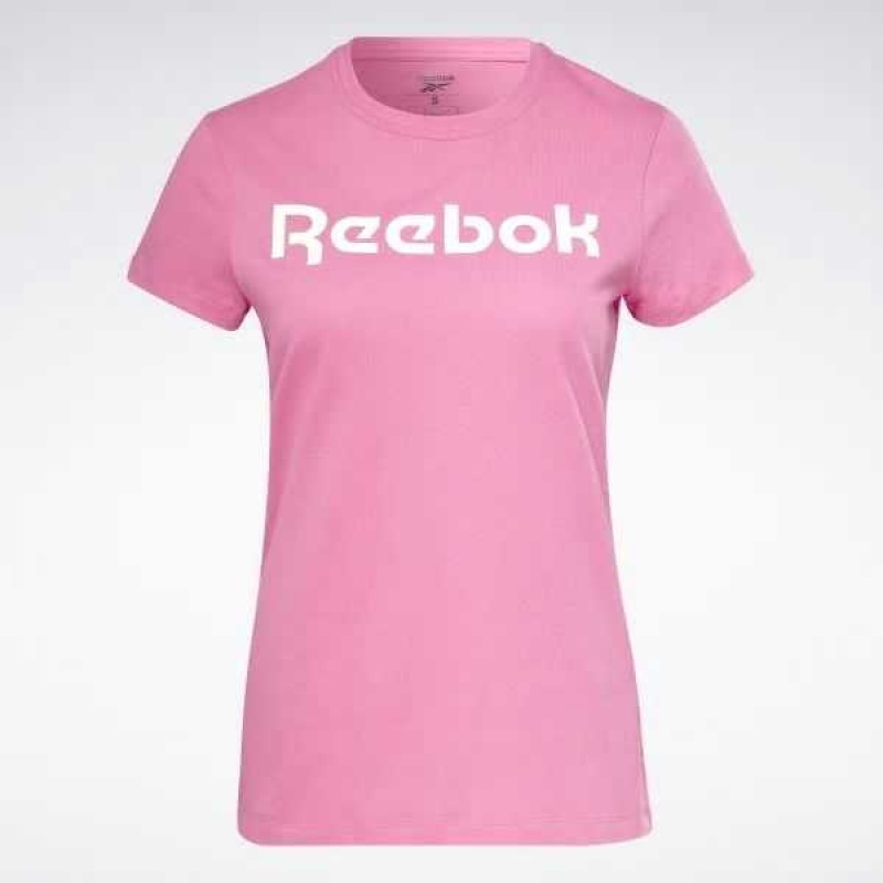 Pink Reebok Training Essentials Graphic Tee | LGB-918607