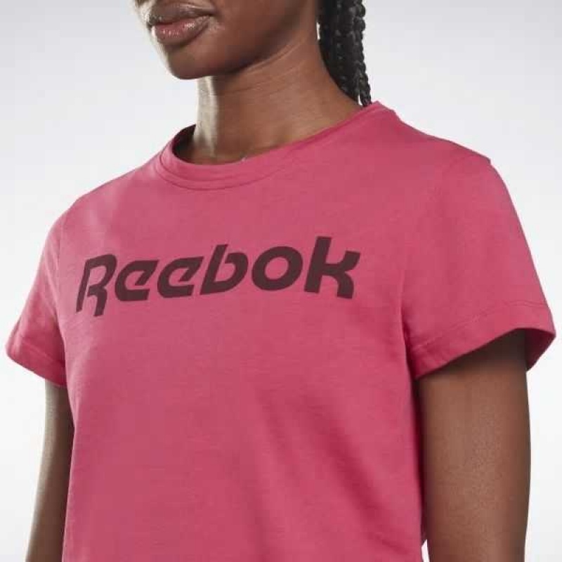 Pink Reebok Training Essentials Graphic Tee | BMZ-720419