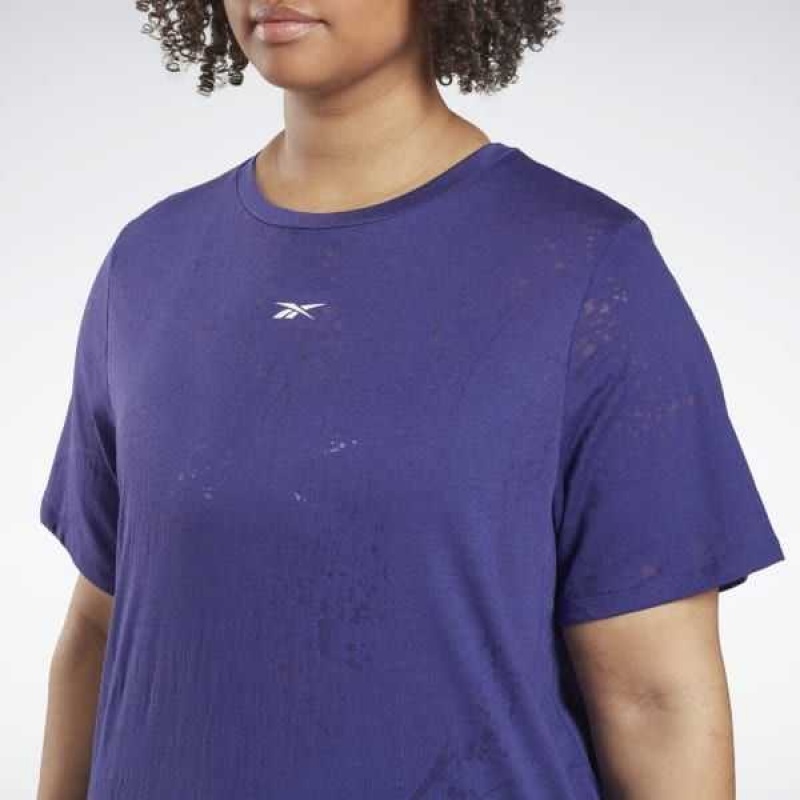 Purple Reebok Burnout T-Shirt | CUV-763905