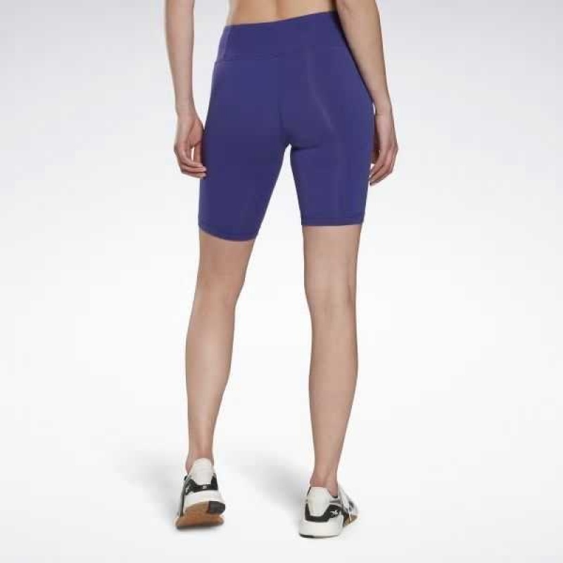 Purple Reebok Identity Fitted Logo Shorts | SKZ-568194