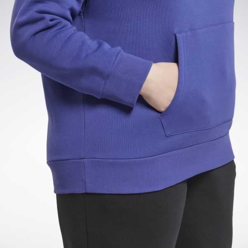 Purple Reebok Identity Logo Fleece Pullover Hoodie | GUQ-178092