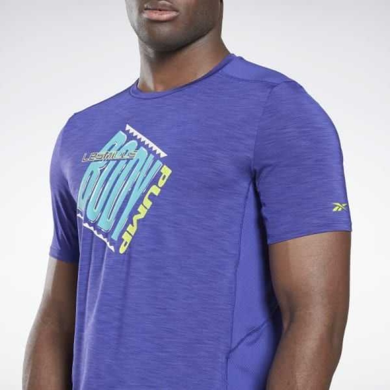 Purple Reebok Les Mills BodyPump ACTIVCHILL Athlete T-Shirt | TDL-785134