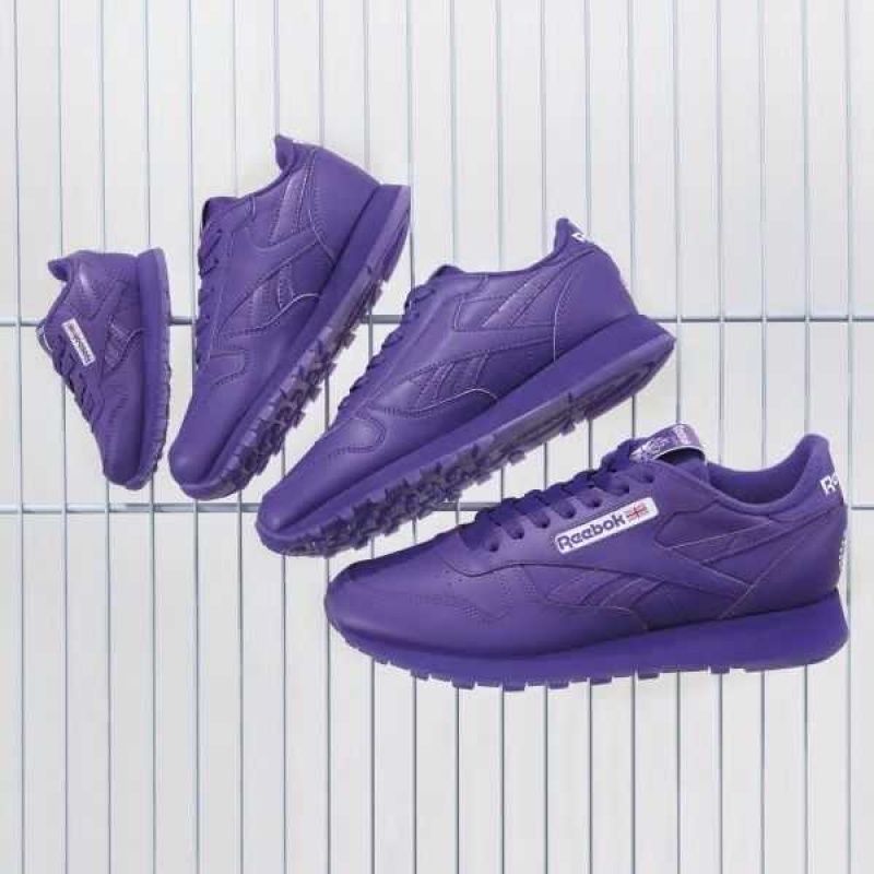 Purple / Purple / Purple Reebok Popsicle Classic Leather Shoes | GZA-769351