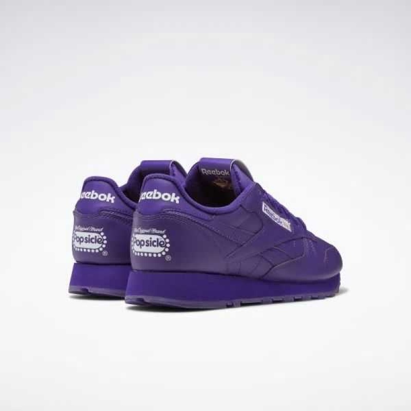 Purple / Purple / Purple Reebok Popsicle Classic Leather Shoes | GZA-769351