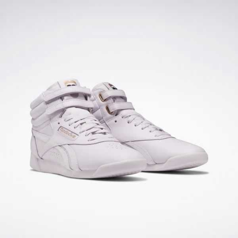 Purple / White Reebok Cardi B Freestyle Hi Shoes | CGW-397152