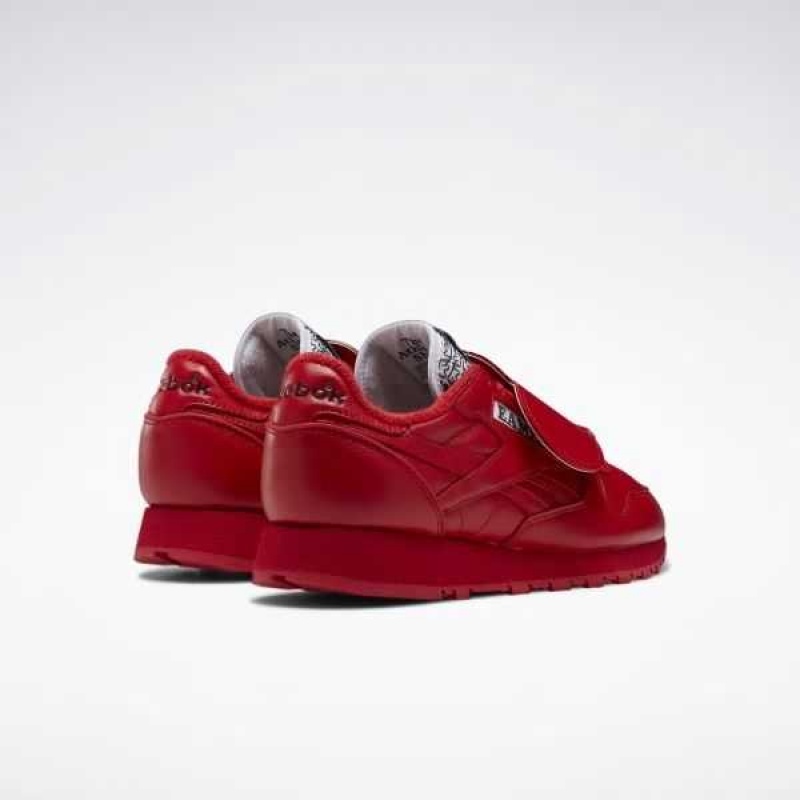 Red / Red / Black Reebok Eames Classic Leather Shoes | JDG-213975