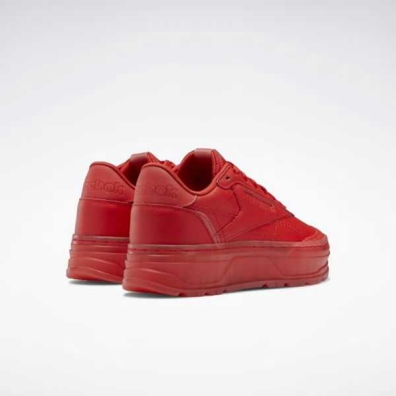 Red / Red / Red Reebok Club C Double GEO | QRO-948726