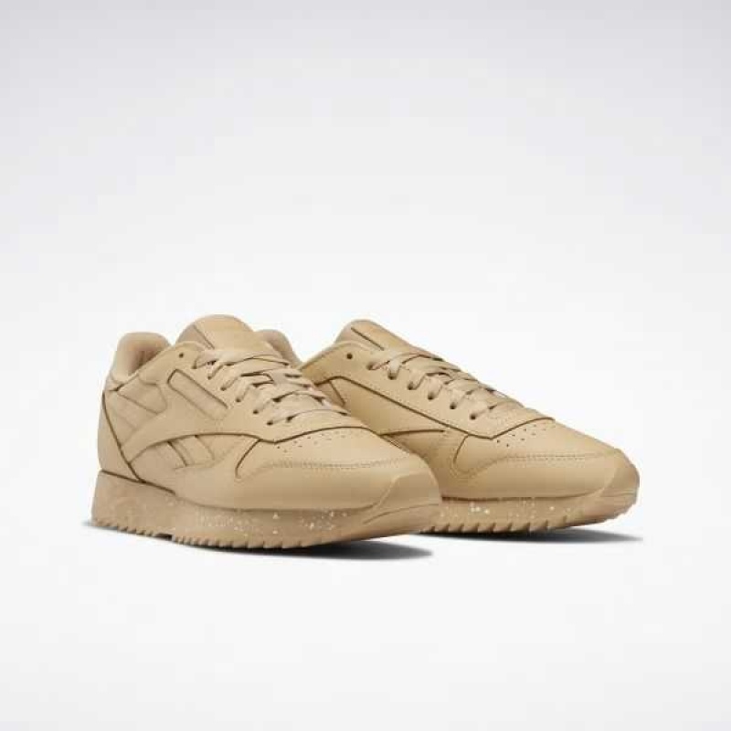 White Reebok Classic Leather Ripple Shoes | TMF-960475