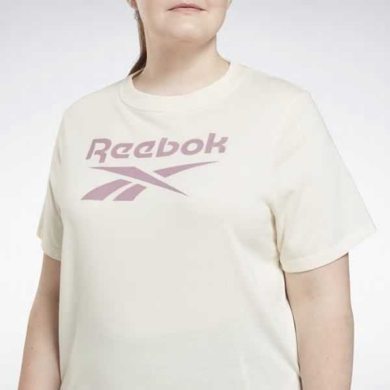 White Reebok Identity T-Shirt | BKS-276580