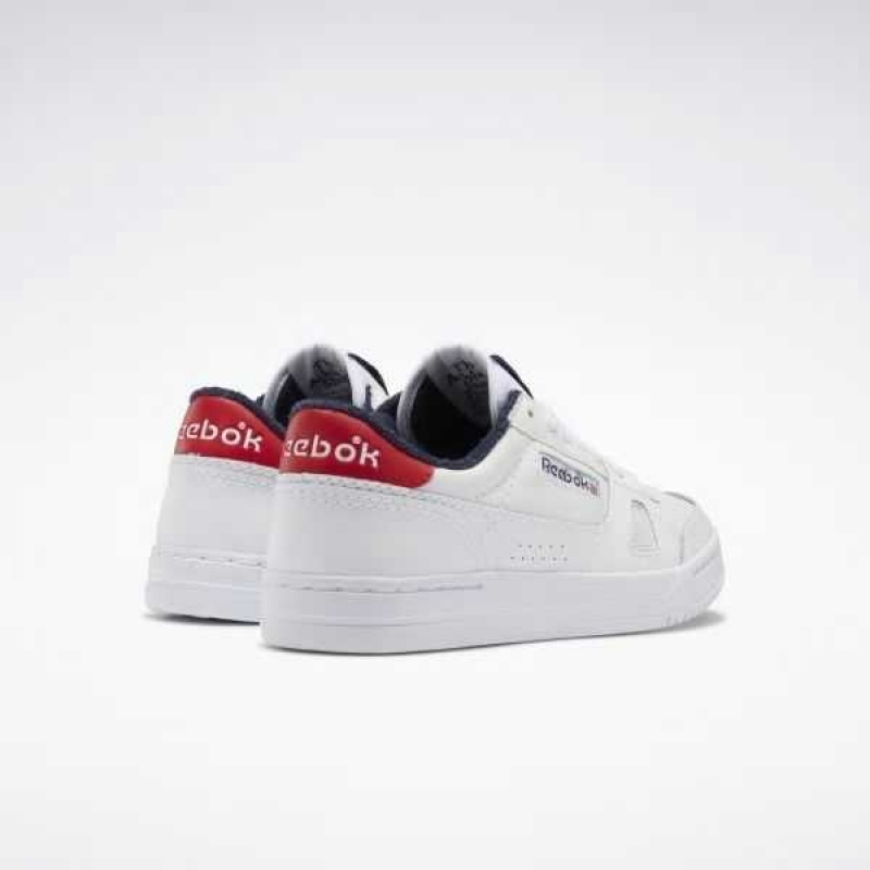 White / Navy / Red Reebok LT Court Shoes | FYO-096432