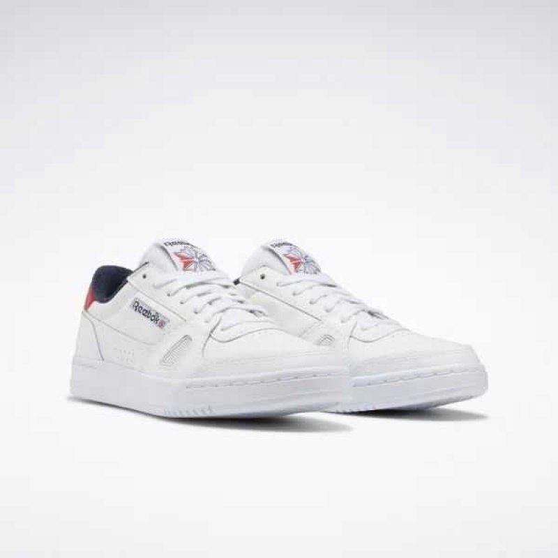 White / Navy / Red Reebok LT Court Shoes | IRZ-431680