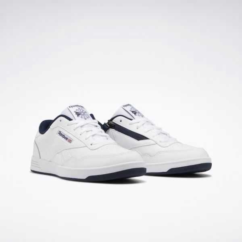 White / Navy / White Reebok Club MEMT Parafit Shoes | VBX-831962