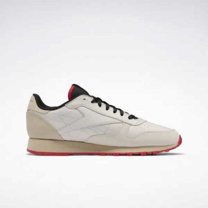 White / Red Reebok La Casa De Papel Classic Leather Shoes | LZC-908245