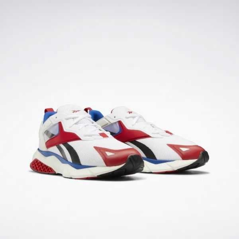 White / Red / Blue Reebok Hexalite Legacy Shoes | DOM-876245