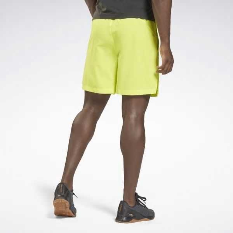 Yellow Reebok Austin Shorts | CUD-098751
