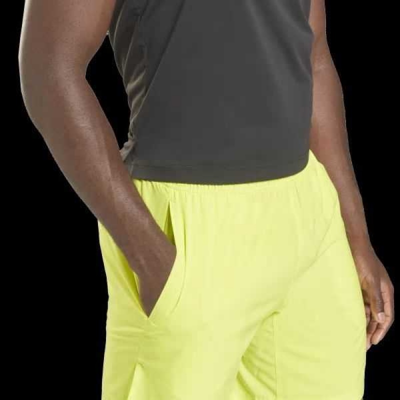 Yellow Reebok Austin Shorts | CUD-098751